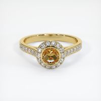 18K Yellow Gold Pave Ring Setting Image