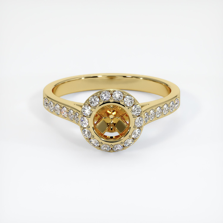 18K Yellow Gold Pave Ring Setting