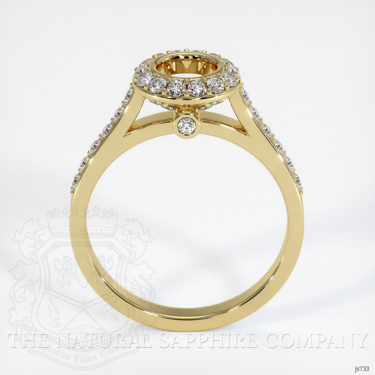 18K Yellow Gold Pave Ring Setting