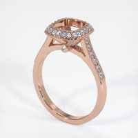 14K Rose Gold Pave Ring Setting Video