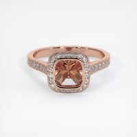 14K Rose Gold Pave Ring Setting Image