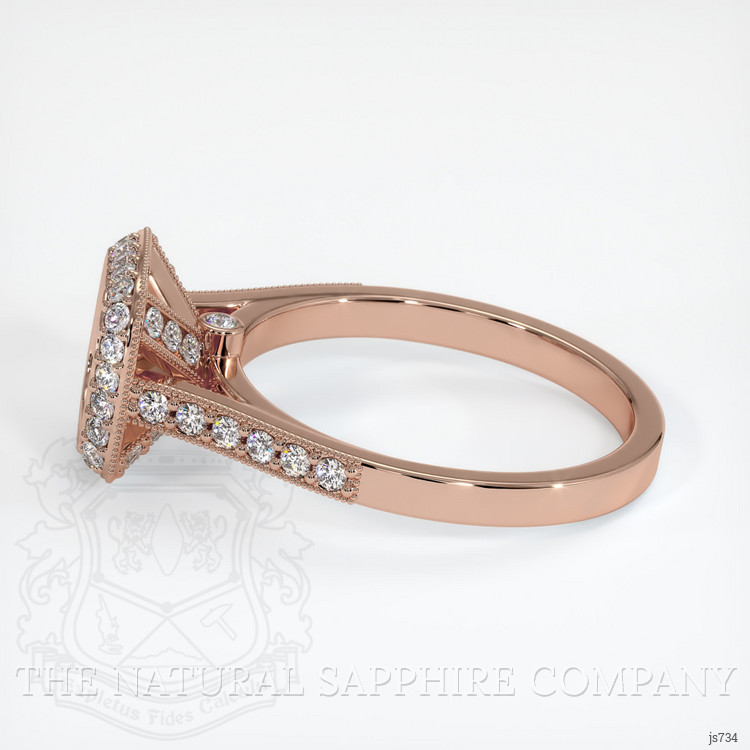 14K Rose Gold Pave Ring Setting