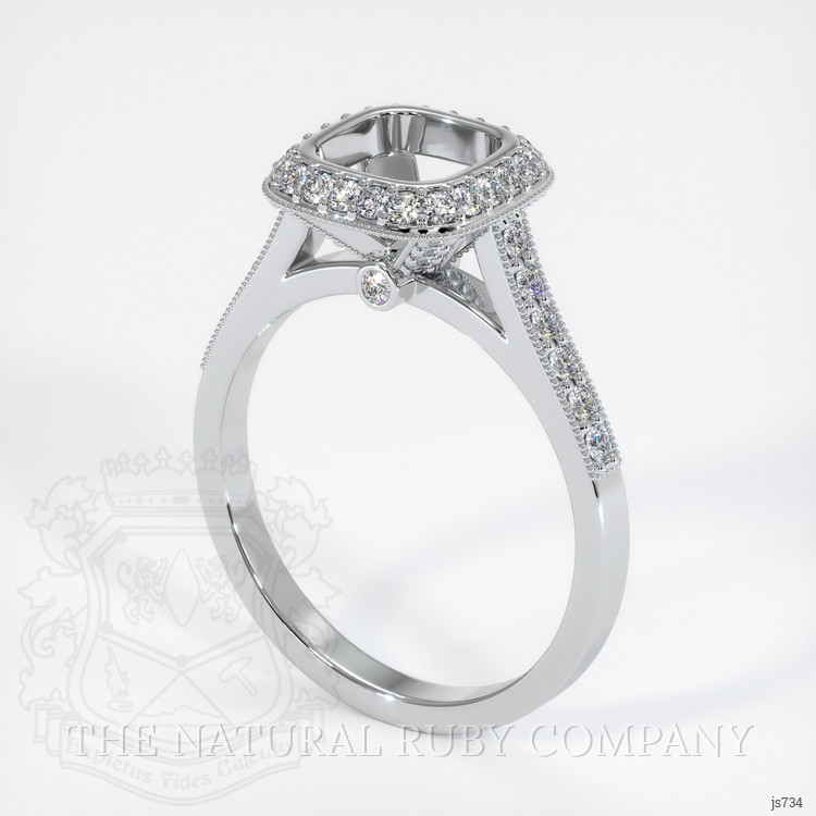 Silver Pave Ring Setting
