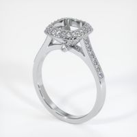 14K White Gold Pave Ring Setting Video