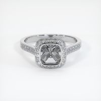 14K White Gold Pave Ring Setting Image