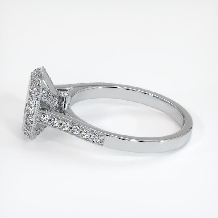 14K White Gold Pave Ring Setting