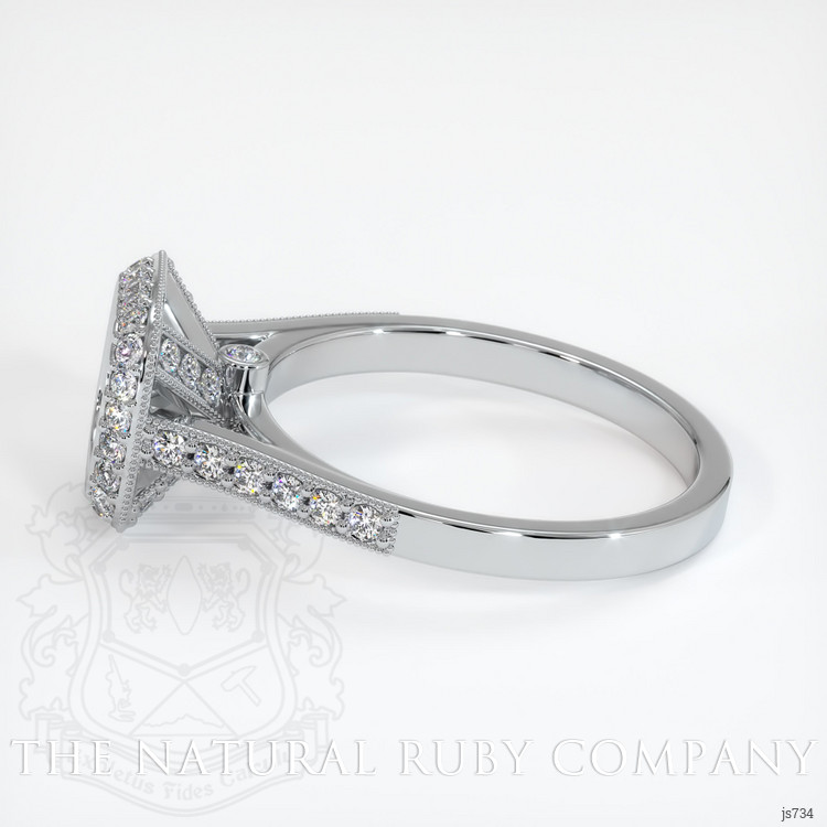 14K White Gold Pave Ring Setting