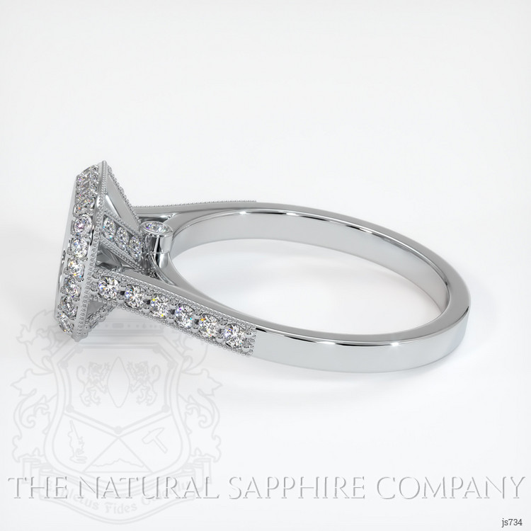 14K White Gold Pave Ring Setting