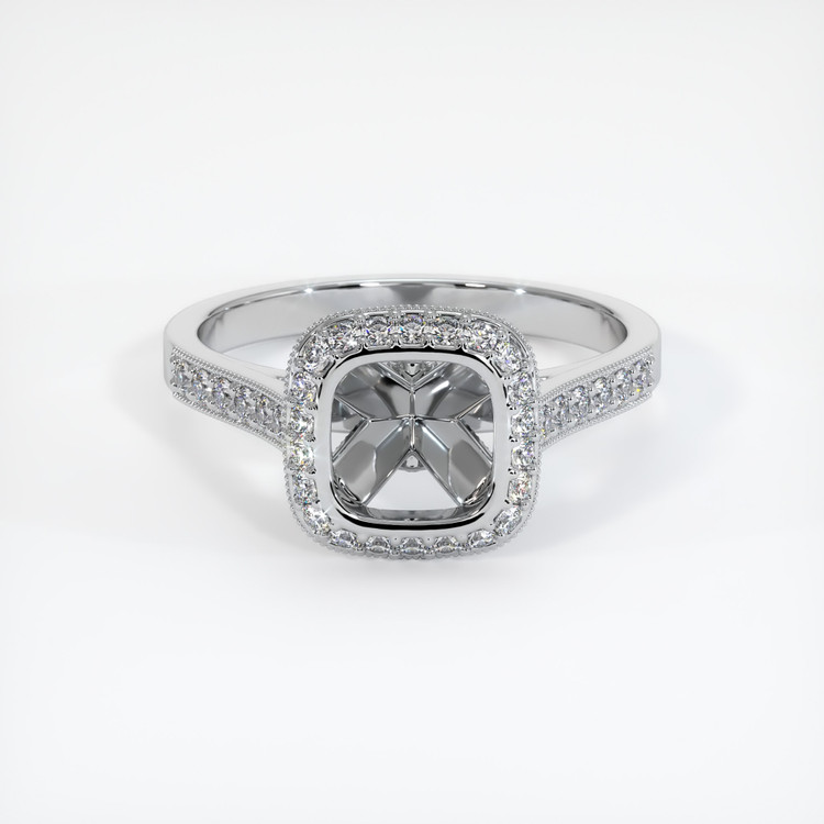 18K White Gold Pave Ring Setting