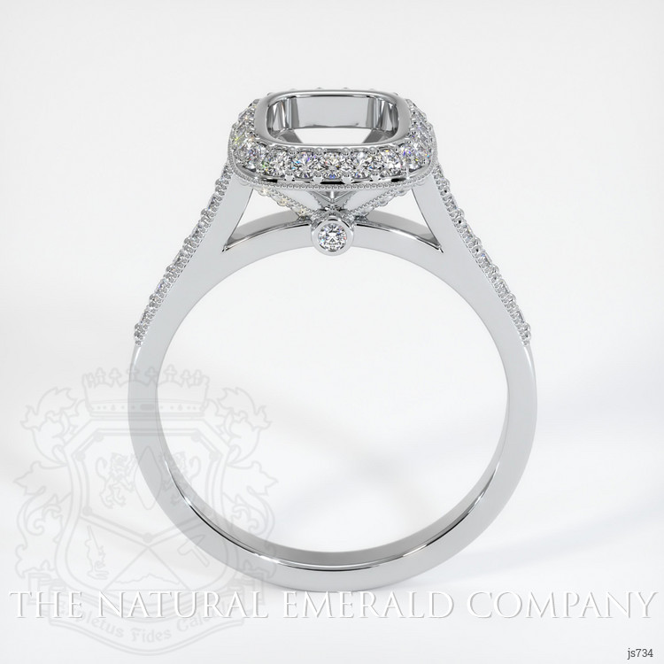 18K White Gold Pave Ring Setting