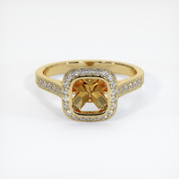 10K Yellow Gold Pave Ring Setting Image