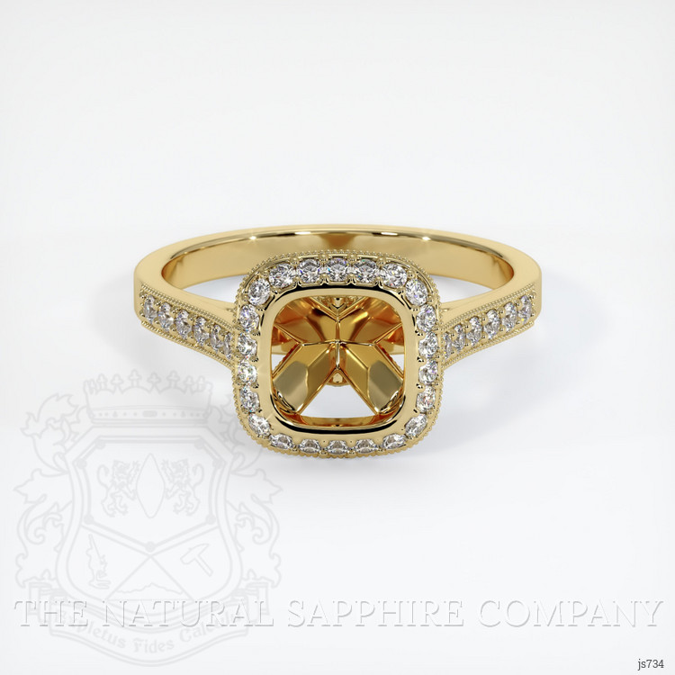 10K Yellow Gold Pave Ring Setting