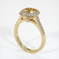 14K Yellow Gold Pave Ring Setting Video