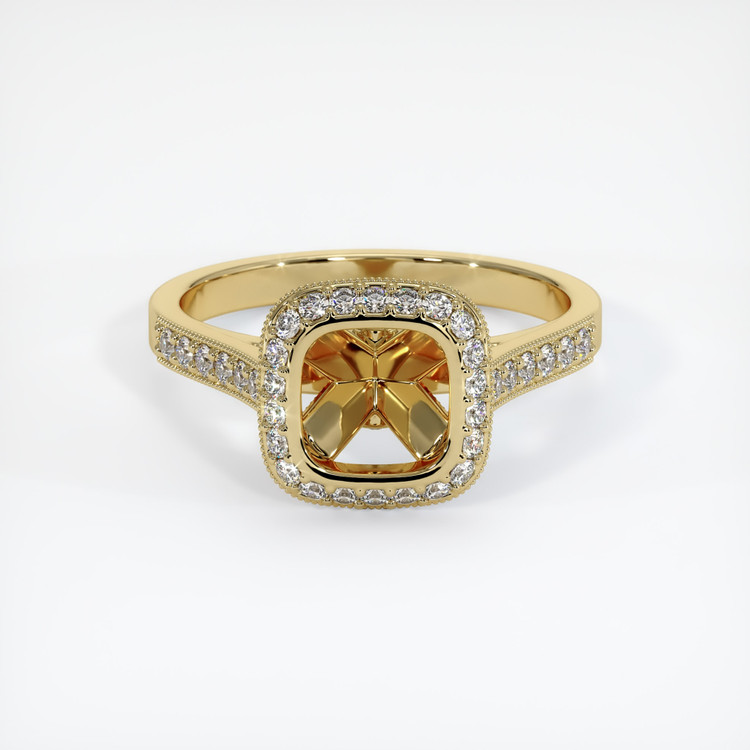 14K Yellow Gold Pave Ring Setting