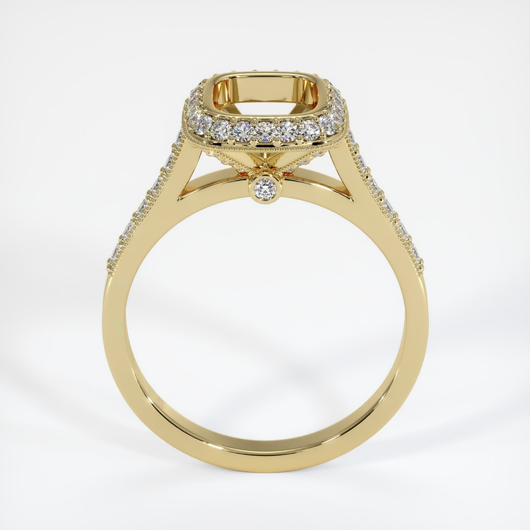 14K Yellow Gold Pave Ring Setting