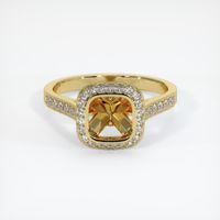 18K Yellow Gold Pave Ring Setting Image