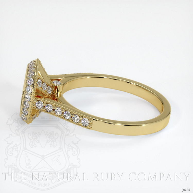 18K Yellow Gold Pave Ring Setting