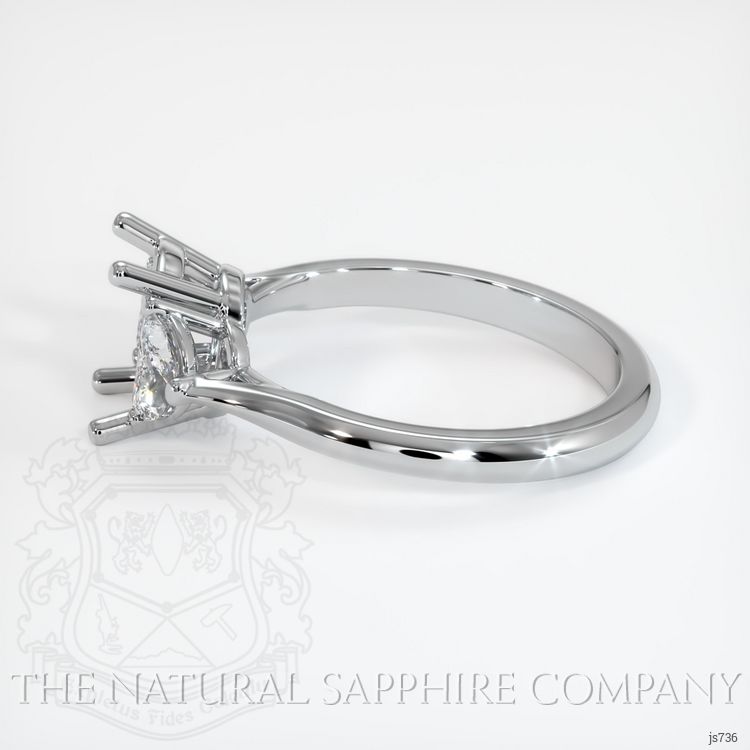 Platinum 950 Three Stone Ring Setting