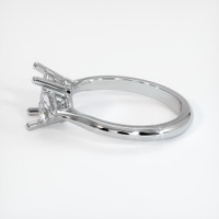 10K White Gold Three Stone Ring Setting Image