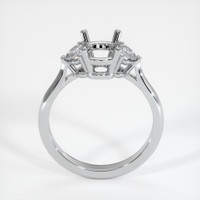 10K White Gold Three Stone Ring Setting Image