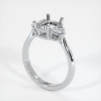 14K White Gold Three Stone Ring Setting Video