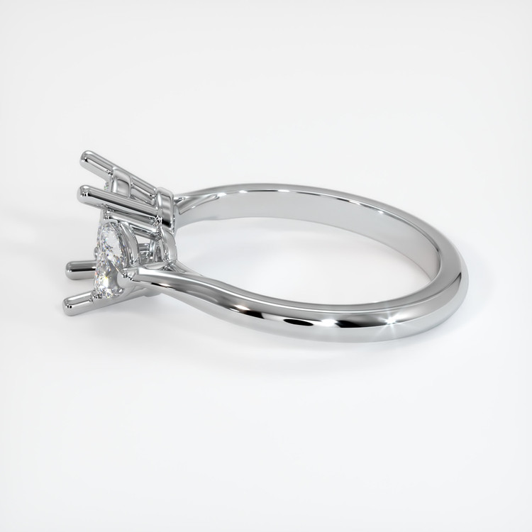 14K White Gold Three Stone Ring Setting