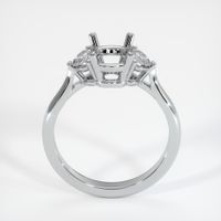 14K White Gold Three Stone Ring Setting Image