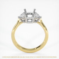 14K White & Yellow Three Stone Ring Setting Image