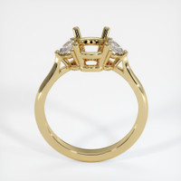 10K Yellow Gold Three Stone Ring Setting Image