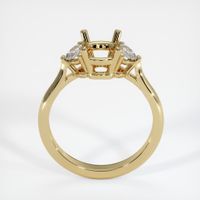14K Yellow Gold Three Stone Ring Setting Image