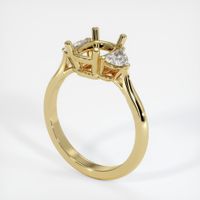 18K Yellow Gold Three Stone Ring Setting Video