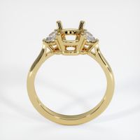 18K Yellow Gold Three Stone Ring Setting Image