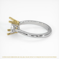 14K Yellow & White Three Stone Ring Setting Image