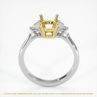 14K Yellow & White Three Stone Ring Setting Image