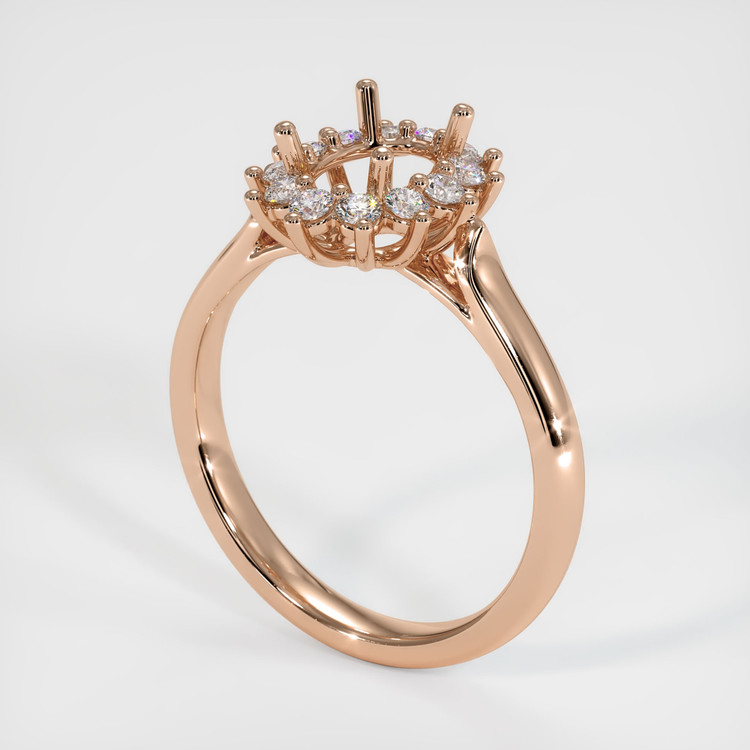 18K Rose Gold Antique Style Ring Setting