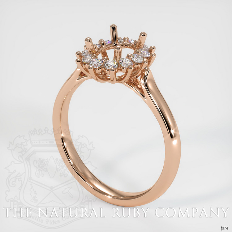 18K Rose Gold Antique Style Ring Setting