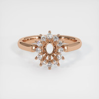18K Rose Gold Antique Style Ring Setting Image