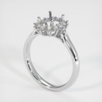 10K White Gold Antique Style Ring Setting Video