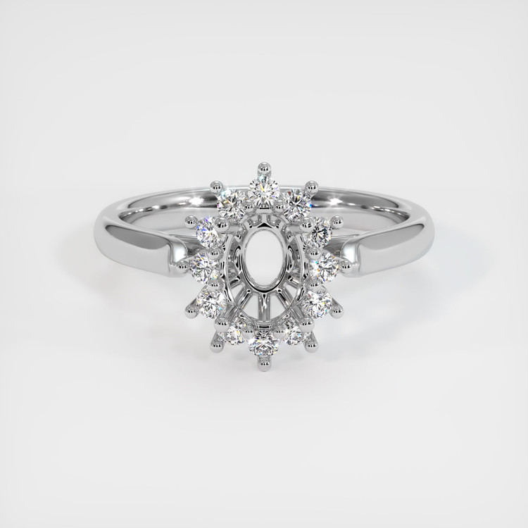 10K White Gold Antique Style Ring Setting
