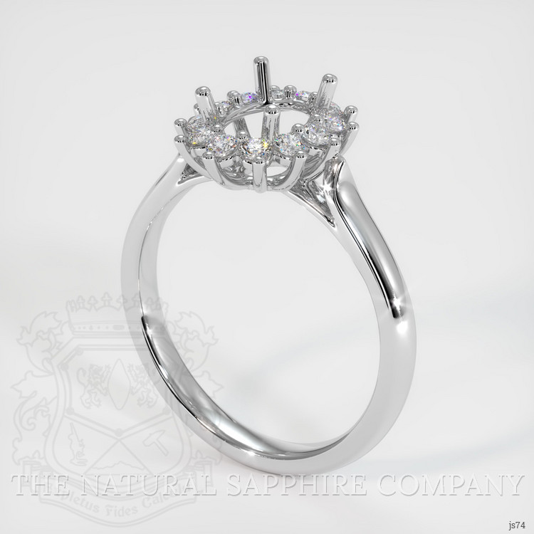 14K White Gold Antique Style Ring Setting