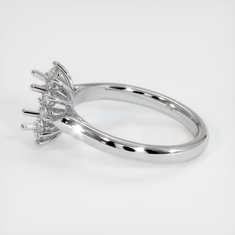 14K White Gold Antique Style Ring Setting