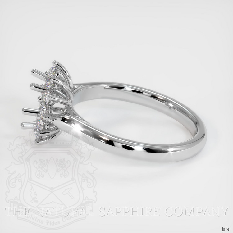 14K White Gold Antique Style Ring Setting