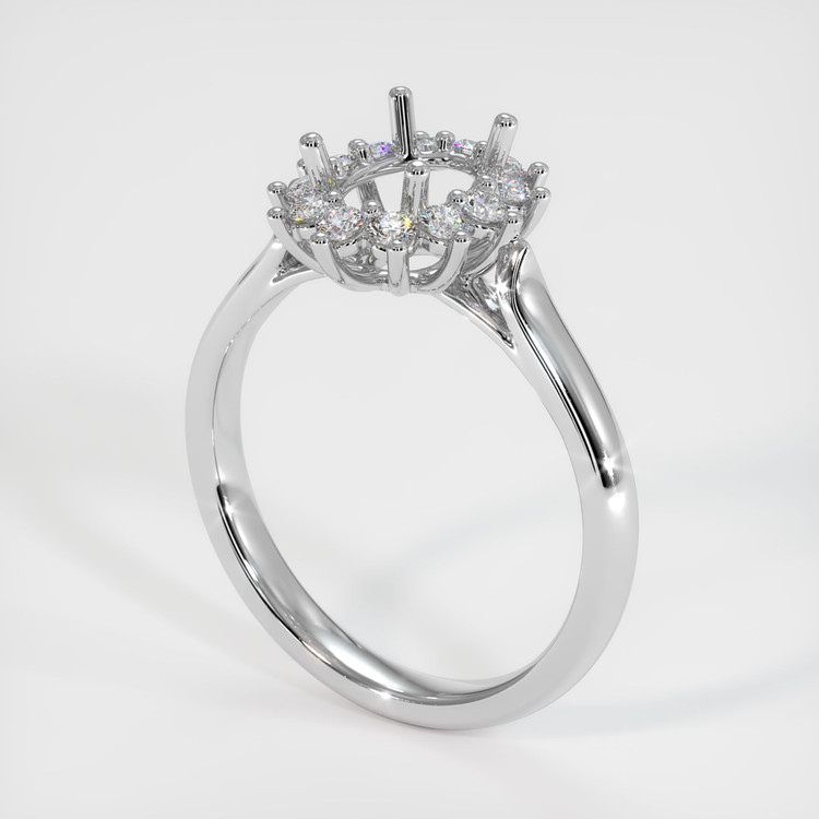 18K White Gold Antique Style Ring Setting
