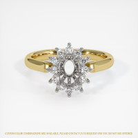 18K White & Yellow Antique Style Ring Setting Image