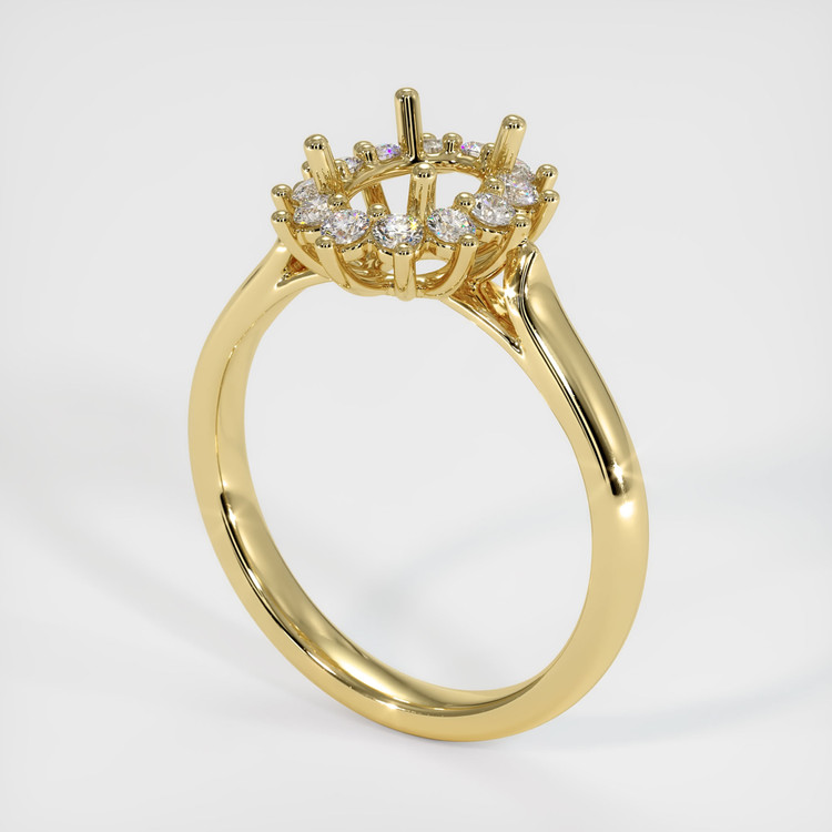 18K Yellow Gold Antique Style Ring Setting