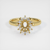 18K Yellow Gold Antique Style Ring Setting Image