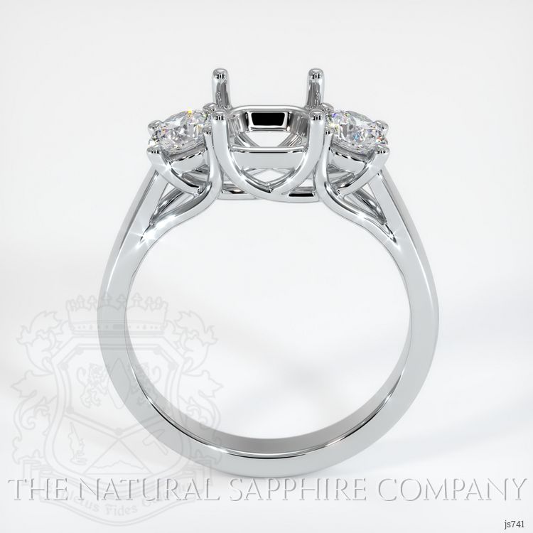 Platinum 950 Three Stone Ring Setting