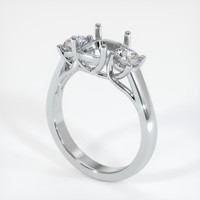10K White Gold Three Stone Ring Setting Video