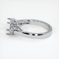 10K White Gold Three Stone Ring Setting Image