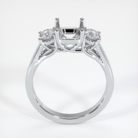 10K White Gold Three Stone Ring Setting Image